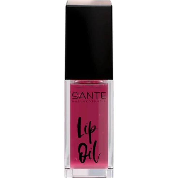 SANTE Naturkosmetik Lip Oil Pink, pflegendes Lippenöl mit Rizinusöl und Wachs, 7ml, vegan und NaTrue zertifiziert – Bild 1