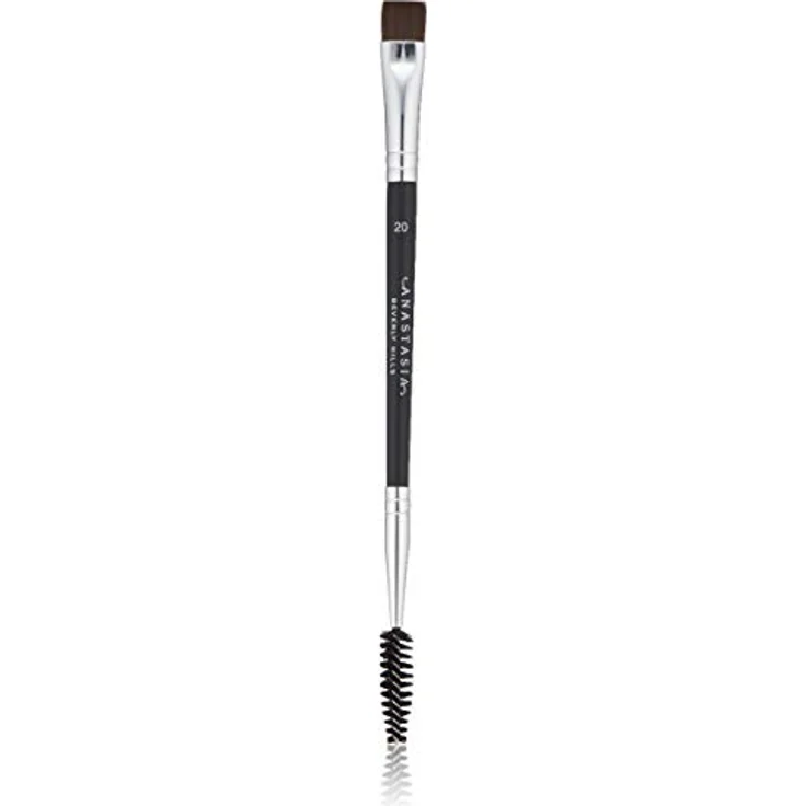 Anastasia Beverly Hills Brush #20, flacher blending Pinsel mit synthetischen Borsten und Spoolie-Ende für natürliche Highlights – Bild 1