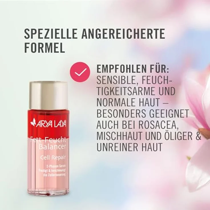 ARYA LAYA Fett-Feucht Balancer Cell Repair Serum, 50 ml – Anti-Aging Effekt, beruhigend, ideal bei Rosacea – Bild 4