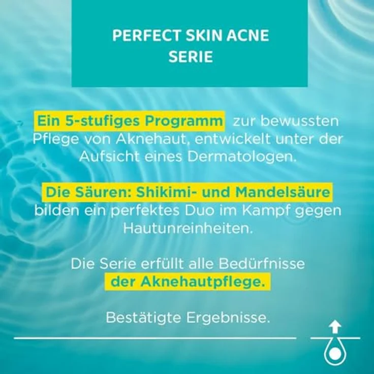 Eveline Cosmetics Perfect Skin Akne, Tiefenreinigende Gesichtsreinigung mit Shikimisäure & Mandelsäure - Öl-Kontrolle, Porenverkleinerung, 200 ml – Bild 5