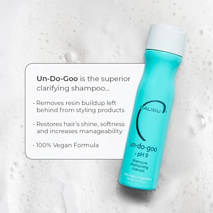 Malibu C Un-Do-Goo Shampoo, 266ml - 100% originales Reinigungsshampoo für glänzendes Haar – Bild 4
