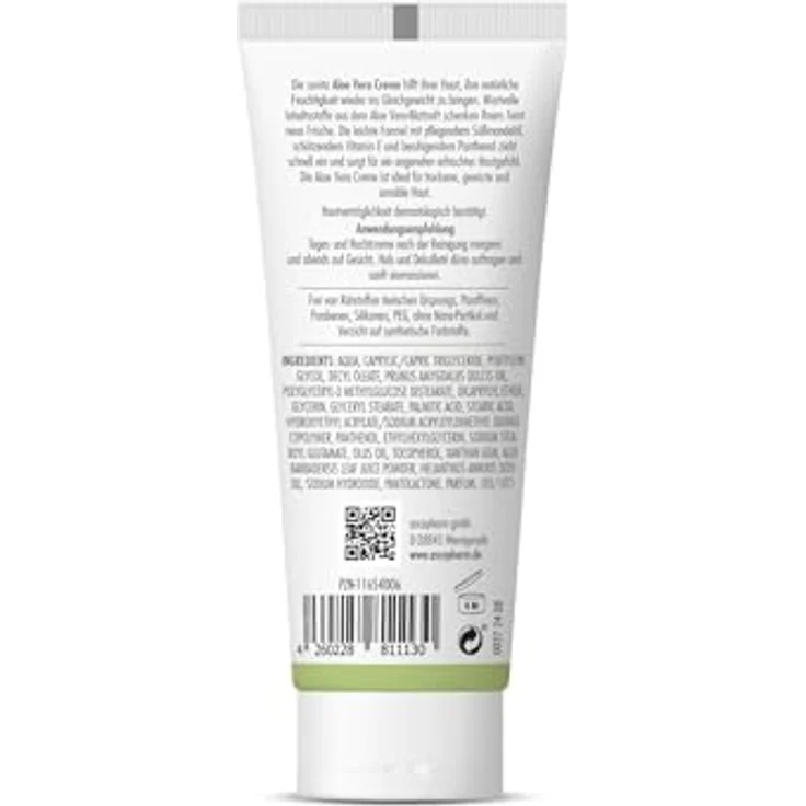 SoVita Aloe Vera Creme, feuchtigkeitsspendende Gesichts- und Nachtpflege mit Süßmandelöl, Vitamin E & Panthenol, leichte Textur, 100 ml – Bild 3