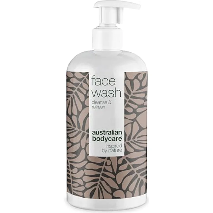Gesichtswaschgel - 500 ml | Für Männer & Frauen | Gesichtsreinigung mit natürlichem Teebaumöl bei unreiner Haut | Auch zur täglichen Pflege bei Akne | 100% Vegan