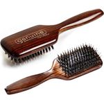 Genuine Haircare CARE BRUSH TRAVEL - 100% Wildschweinborsten Bürste - Für alle Haartypen, Handmade in Germany