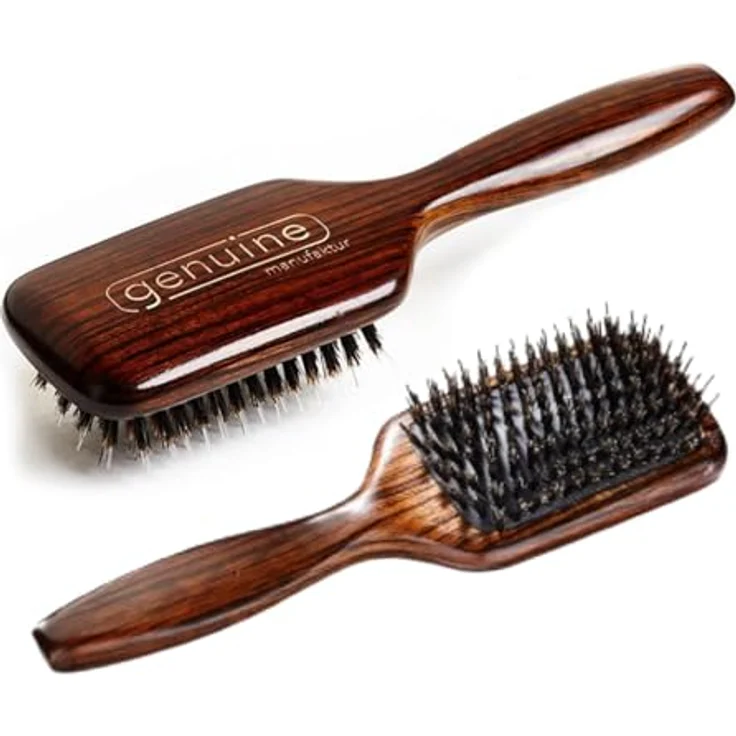 Genuine Haircare CARE BRUSH TRAVEL - 100% Wildschweinborsten Bürste - Für alle Haartypen, Handmade in Germany – Bild 1
