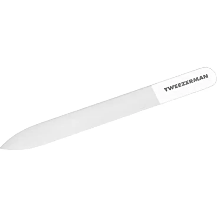 TWEEZERMAN Glasnagelfeile/Glasfeile/Nagelfeile Doppelseitig, Abwaschbar, inkl. Etui