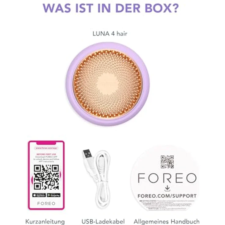Foreo LUNA 4, Haar-Kopfmassagebürste mit LED-Technologie für Damen, 110 g – Bild 7