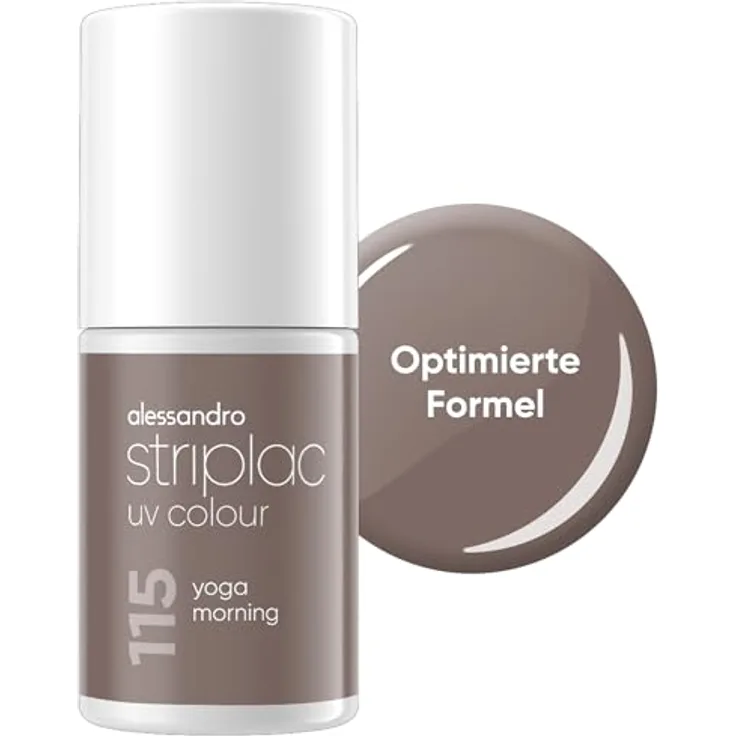 alessandro Striplac UV-Nagellack Yoga Morning, deckend & kratzfest bis zu 15 Tage, einfaches Entfernen, vegan, Taupe, 6,5ml