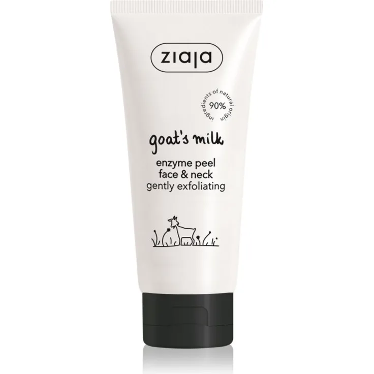 Ziaja Goat's Milk sanftes Reinigungs-Peeling für Gesicht und Hals, 75 ml, entfernt abgestorbene Hautzellen und verfeinert den Teint