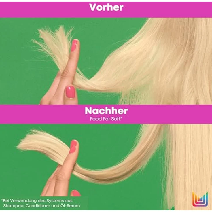 Matrix Conditioner für trockenes bis sehr trockenes Haar, Mit Avocado-Öl und Hyaluronsäure, Feuchtigkeitsspendend und glanzverleihend, Vegane Formel, Food For Soft, 1 x 300 ml – Bild 4