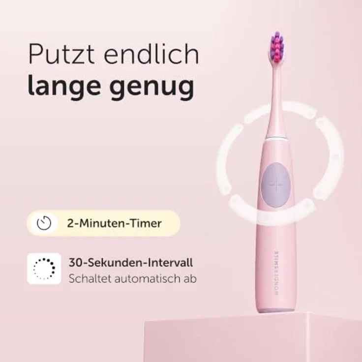WonderSmile Wondersmile Kids Schallzahnbürste Fairy Rose - elektrische Zahnbürste ab 3 Jahren, 2 Putzmodi, 30 Tage Akku, induktive Ladestation – Bild 6