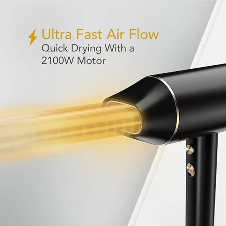Wahl Ionic Flow Hairdryer, professioneller Haartrockner mit Kaltstufe, Wärmekonzentrator und Diffusor, leicht und kompakt, reisefreundlich, schnelles Trocknen, glattes Haar – Bild 3