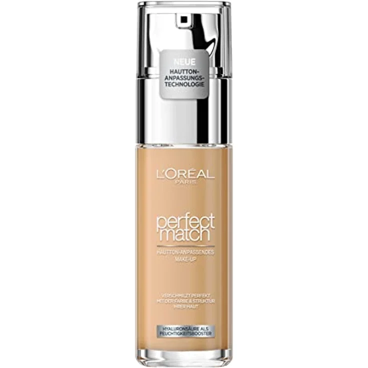 L'Oréal Paris Make up, Flüssige Foundation mit Hyaluron und Aloe Vera, Perfect Match Make-Up, Nr, 5.5.R Rose Sun, 30 ml – Bild 1