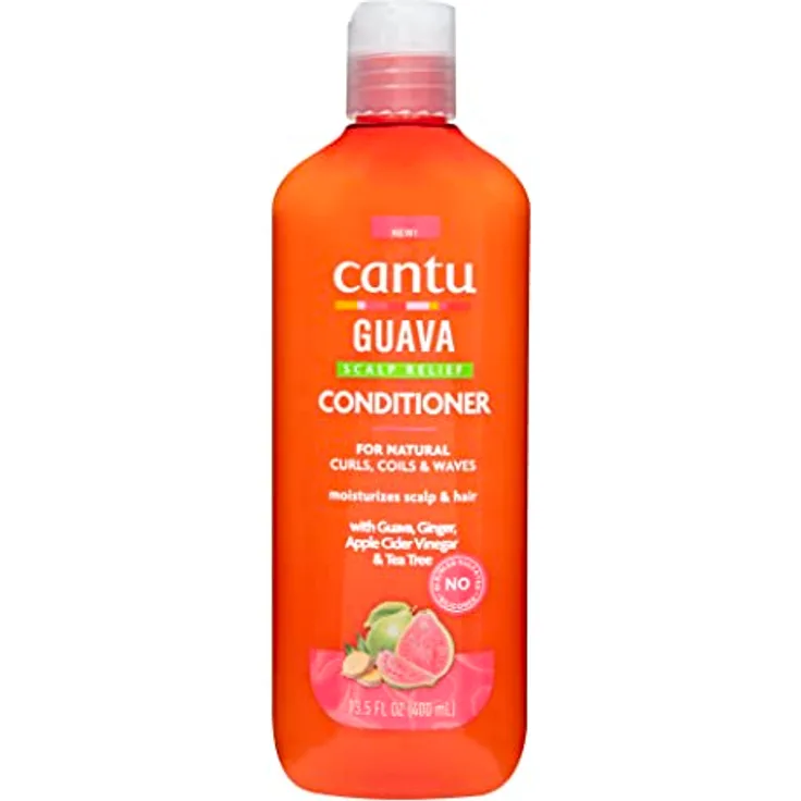 Cantu Beruhigende Kopfhaut-Spülung mit Guave, 400 ml - Tiefenreinigend gegen Schuppen und Juckreiz