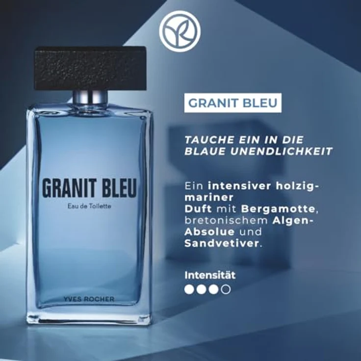 Yves Rocher GRANIT BLEU Eau de Toilette - Herrenduft mit Bergamotte, Bretonischer Alge und Sandvetiver - Inspiriert von der Kraft des Ozeans - 100 ml – Bild 3