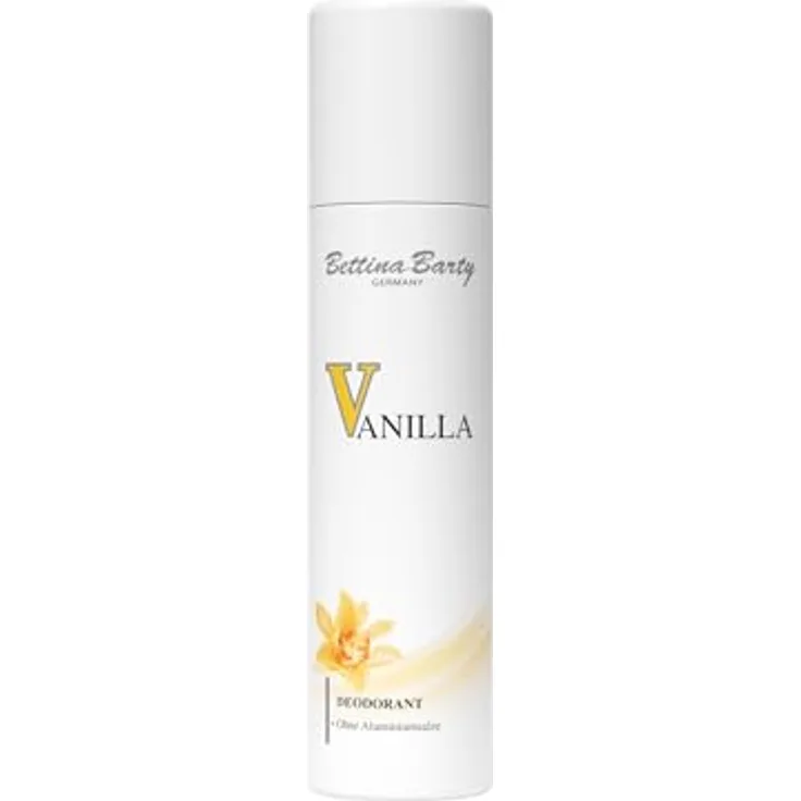 Bettina Barty VANILLA Deo Aerosolspray 150ml, effektiver Schutz ohne Aluminiumsalze, langanhaltender Vanilla Duft, Made in Germany