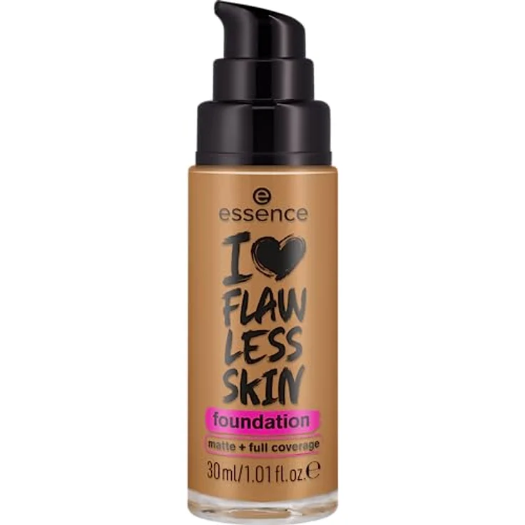 essence I LOVE FLAWLESS SKIN foundation, Nr. 130, Transparent, langanhaltend, mattierend, sofortiges Ergebnis, matt, vegan, ölfrei, UVA- und UVB-Filter + SPF 20, ohne Parfüm, 1er Pack (30ml) – Bild 2