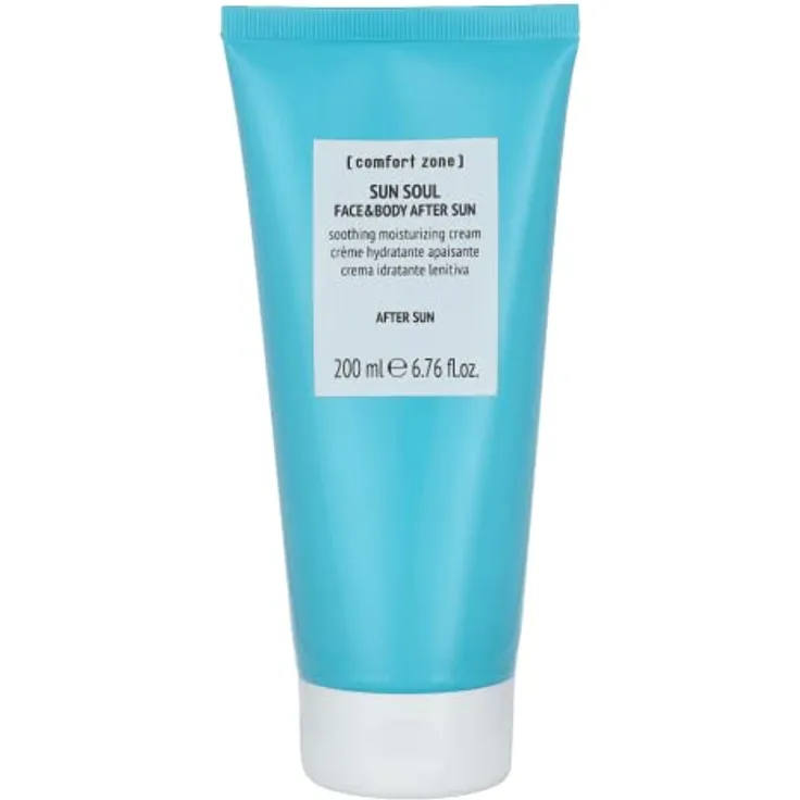 Comfort Zone Sun Soul Face & Body Aftersun, 200 ml - Feuchtigkeitsspendend, verfeinert das Hautbild, sanfter Blütenduft