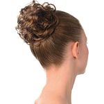 Haarteil Sylt Ponytail Extension Haarteil Haargummi Hochsteckfrisuren Haar Dutt voluminös aus hochwertigem Kunsthaar, kaum von Echthaar zu unterscheiden, in Mahagoni/Granatrot gesträhnt