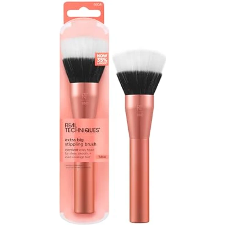 Real Techniques Extra Big Stippling Brush RT 260, veganer Make-up-Pinsel für präzises Wangen-Make-up – Bild 1