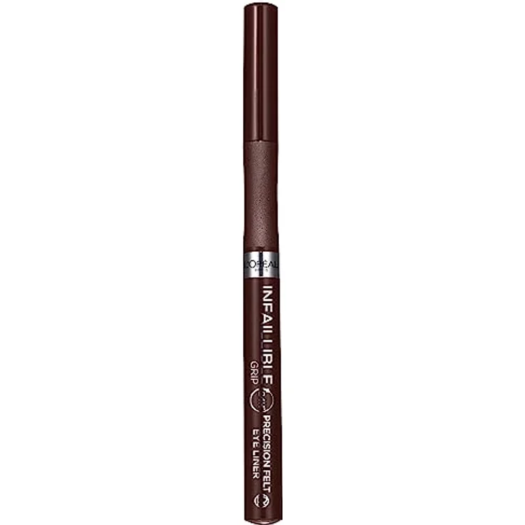 L'Oréal Paris Infaillible 27h Grip Precision Felt Liner braun, Eyeliner mit präziser Filzspitze für ausdruckstarke Ergebnisse, 1ml – Bild 1