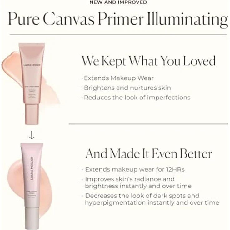 Laura Mercier Pure Canvas Illuminating Primer, 30 ml, feuchtigkeitsspendender Make-up-Primer mit strahlendem Glow – Bild 8