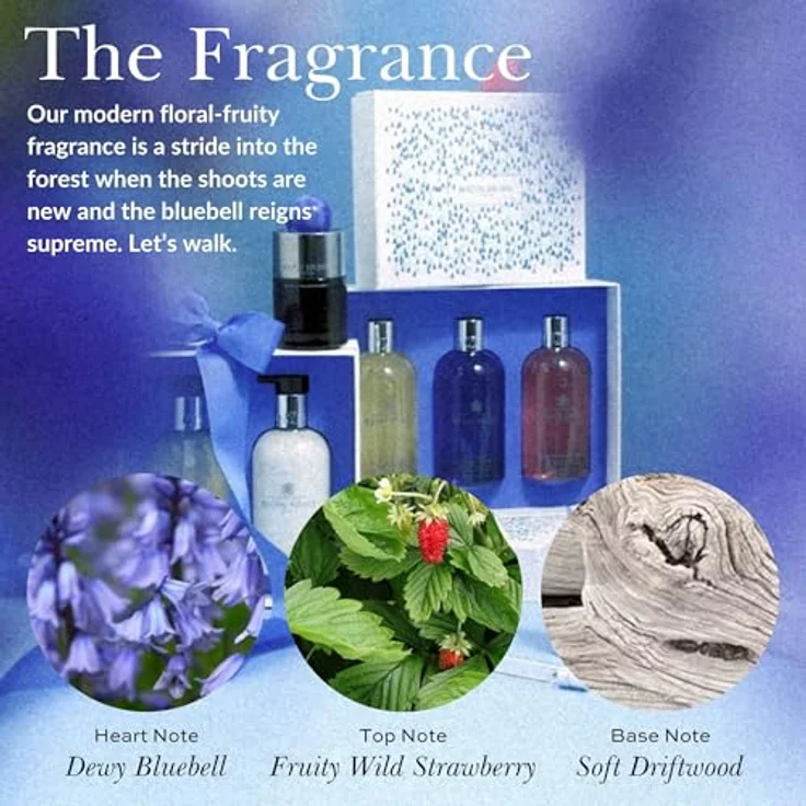 Molton Brown Bluebell & Wild Strawberry Body Lotion 300 ml, Moisturizing Floral-Fruity Scent – Bild 5