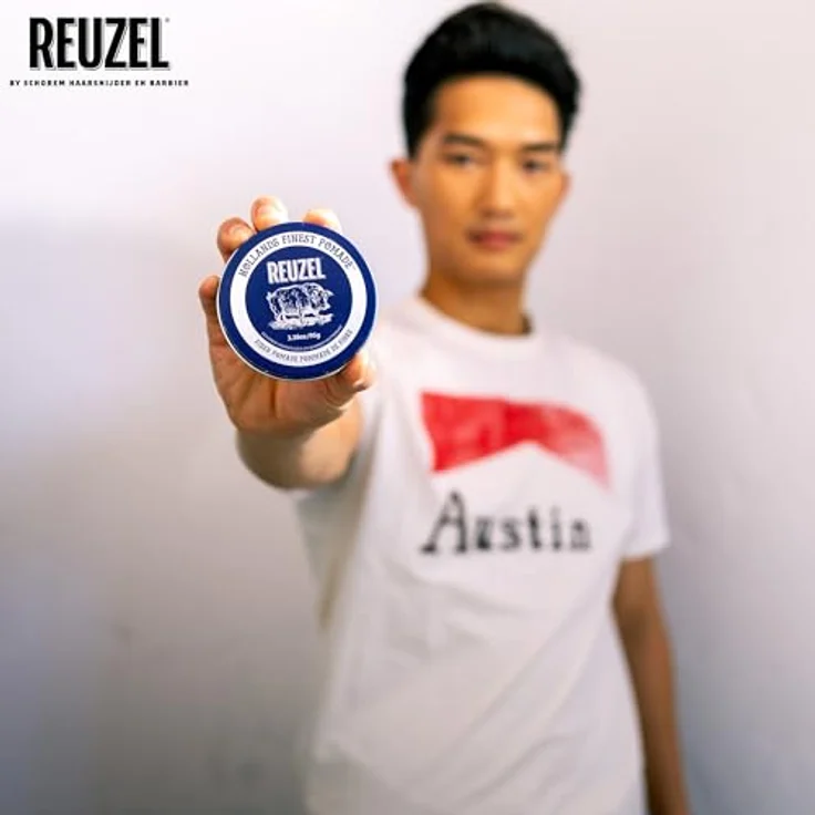 Reuzel Fiber Pomade, Haarpomade für Herren, 95 g, langanhaltende Fixierung, leicht auswaschbar, gesunder Glanz, Textur und Form – Bild 8