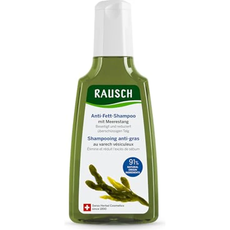 Rausch Anti-Fett-Shampoo mit Meerestang, 200 ml - effektive Fettregulierung für frisches Haar – Bild 2