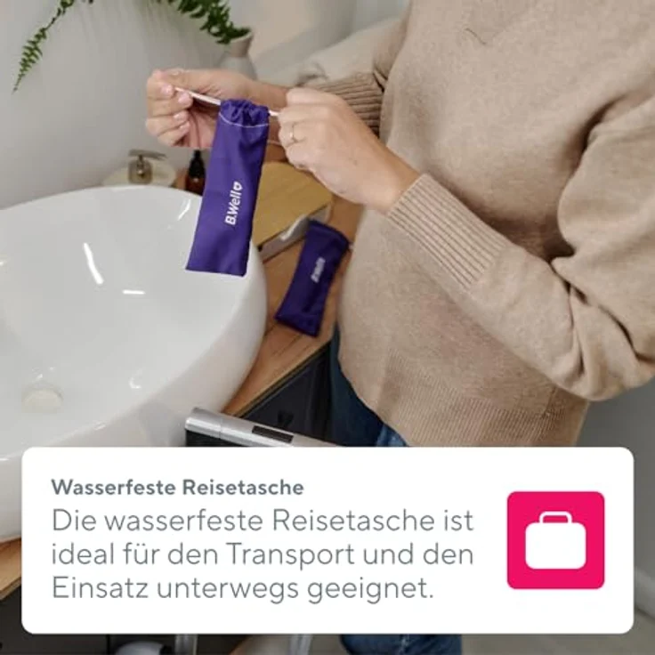 B.Well Sonic MED-870, Elektrische Zahnbürste mit Schalltechnologie, Schwarz, mehrere Bürstenmodi und lange Akkulaufzeit – Bild 6