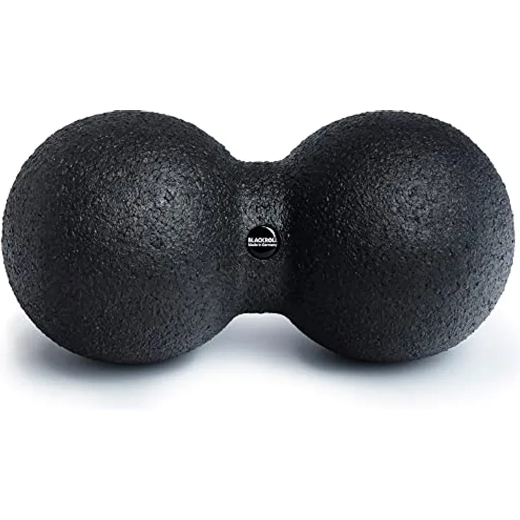 Blackroll Massageball Faszienball Duo Ball, Für die punktuelle Anwendung, Strukturierte Oberflächenbeschaffenheit, Schwarz