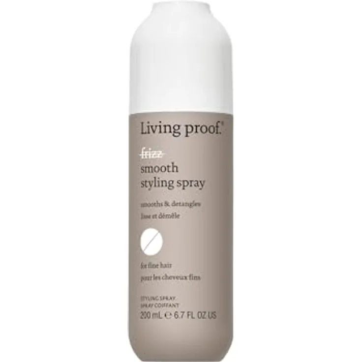 Living proof No Frizz Smooth Styling Spray | Silikonfreies Anti-Frizz-Haarspray für feines Haar | Glanz, Geschmeidigkeit, Kämmbarkeit | Cruelty free, ohne Parabene, Sulfate | 200ml