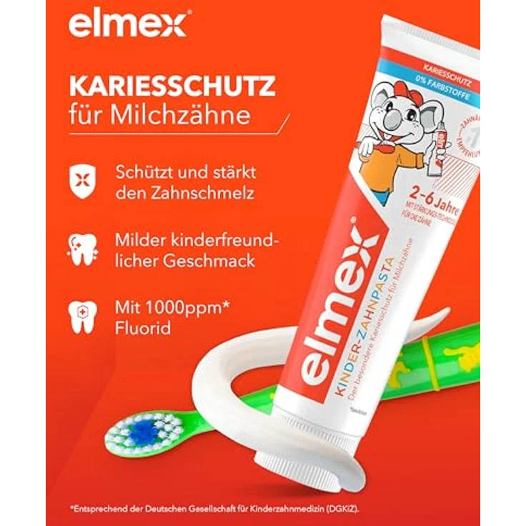 Elmex Kinder 2-6 Jahre Doppelpack 2 x 50 ml, für saubere & gesunde Zähne – Bild 5