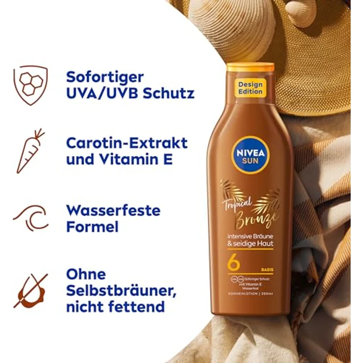 NIVEA SUN Deep Tan SPF 6 Sonnenlotion 200 ml – Bild 3