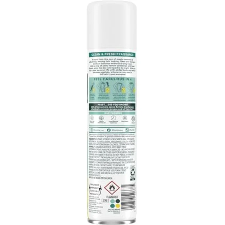 Batiste Trockenshampoo Original, 200 ml, Haarpflege Spray ohne Ausspülen, erfrischender Zitrusfrucht-Duft, vegan und sulfatfrei – Bild 2