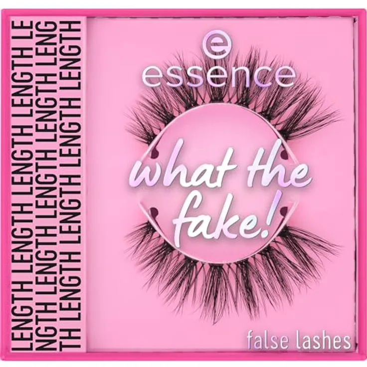 essence what the fake! false lashes - Dramatic Length Wimpern mit ultradünnem Wimpernband und Wimpernkleber, wiederverwendbar