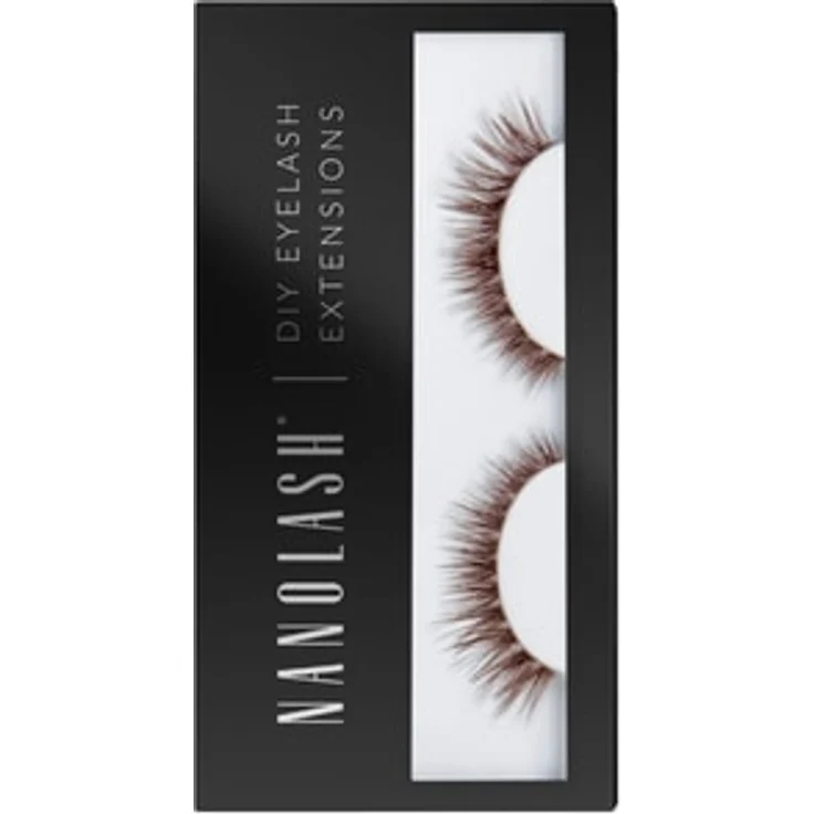 NANOLASH DIY Eyelash Extensions FANTASY, braune Wimperncluster für natürliche Wimpernverlängerung, 36 Segmente, 10-14 mm