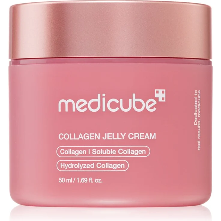 Medicube Collagen Jelly Cream, intensiv nährende Gesichtscreme mit Kollagen, 50 ml, für trockene Haut, zieht schnell ein