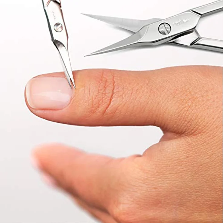 remos professional body care REMOS Nagelhautschere, 9,5 cm aus gehärtetem Stahl, präzise Klingen mit gebogenem Schneideblatt, verstellbare Schraube – Bild 5