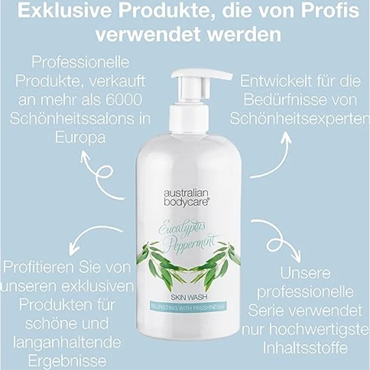 Australian Bodycare Skin Wash Professional 500 ml | Teebaumöl + Eukalyptus Duschgel | Macht die Haut weich | Ideal bei unreiner Haut oder vor der Haarentfernung. – Bild 3