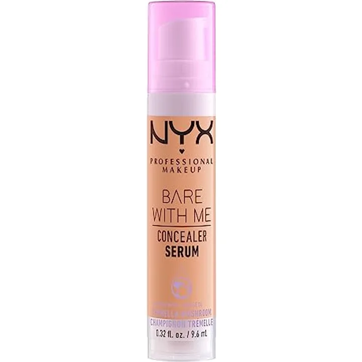 NYX Professional Makeup Abdeckendes Serum mit natürlichem Finish und mittlerer Deckkraft, Concealer gegen Unreinheiten, Augenringe und Rötungen, Bare With Me, Light Tan, 1 x 9,6 ml