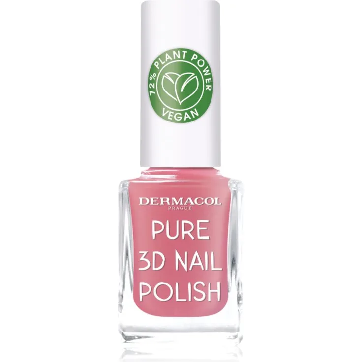 Dermacol Pure 3D Nagellack Farbton 03 Fresh Blossom, 11 ml, vegan, langanhaltend mit glänzendem Finish