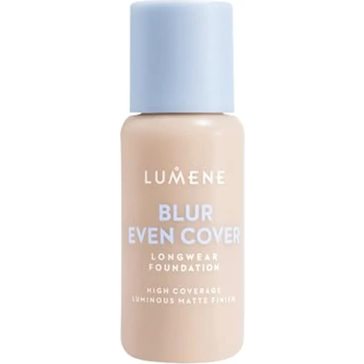 Lumene Blur Even Cover Foundation, hochdeckende Foundation mit Niacinamid und mattierendem Finish, 30 ml – Bild 1
