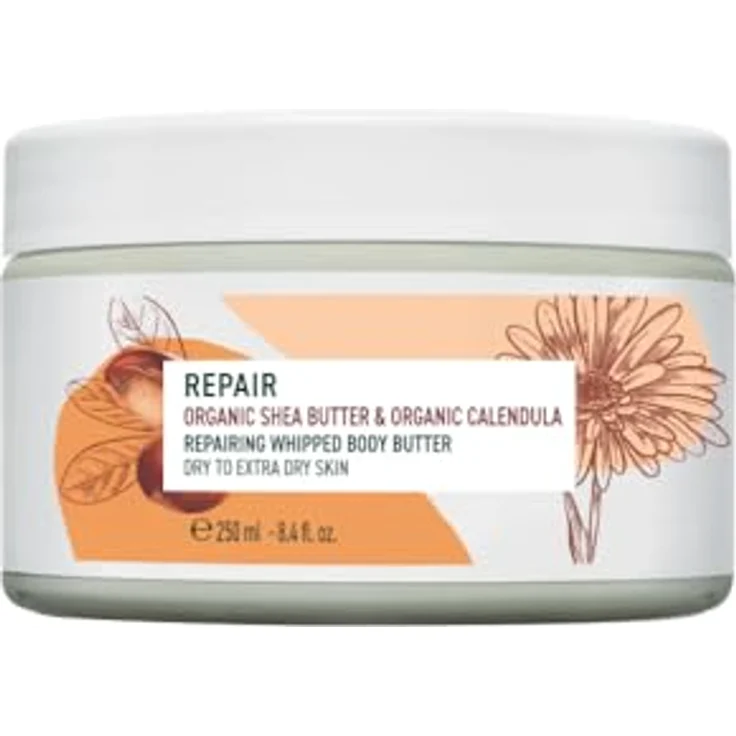 Yves Rocher Whipped Body Repair Butter 250ml| Geglättete und intensiv genährte Haut | Repair-Körperbutter für trockene und extratrockene Haut – Bild 1