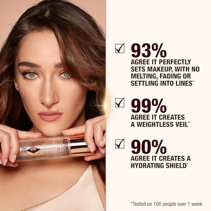 Charlotte Tilbury Airbrush Flawless Setting Spray, 100 ml - leicht, feuchtigkeitsspendend, wasserfest, schweißresistent – Bild 3