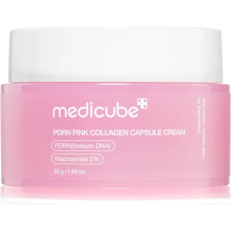 Medicube PDRN Pink Collagen Capsule Cream, feuchtigkeitsspendende Gesichtscreme mit festigender Wirkung, 55 g