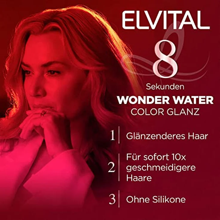 L'Oréal Paris Elvital Haarkur für geschmeidiges Haar, Mit Acidic-Pflegeformel ohne Einwirkzeit, Color Glanz 8 Sekunden Wonder Water Haarfluid, 1 x 200 ml – Bild 3