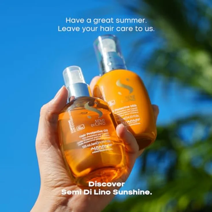 Alfaparf Milano Semi Di Lino Sunshine Hair Protective Oil, UV-Schutzöl für sonnengestresstes Haar, vegan, 125 ml – Bild 8