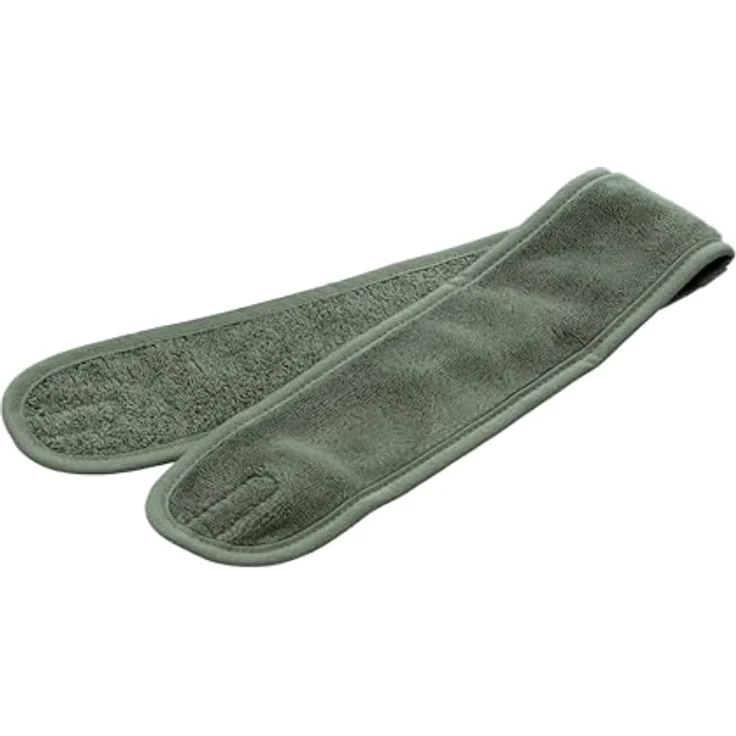 Vossen Damen Beauty Bag Detox Green, Beauty Bag mit feinen Absteppungen, 50% Baumwolle / 50% Polyester, Vegan, enthält 1 Spa Stirnband, 7 Reinigungspads, 2 Scrunchies – Bild 5