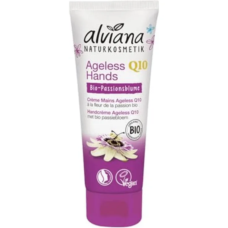 Alviana Ageless Q10 Hands, Handcreme mit organischem Orangenblütenextrakt, 75ML